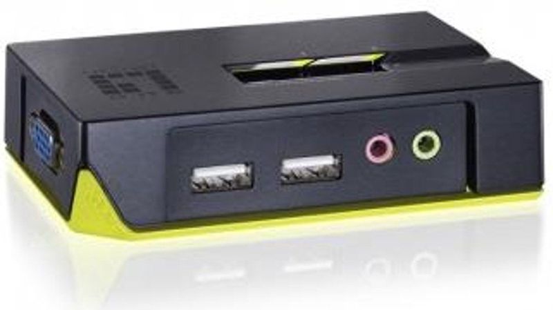LevelOne - KVM-0221 - KVM-Switch - Zwart - 2-poorts met Audio Ondersteuning