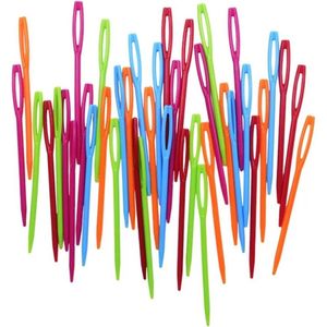 Akyol Universele Naalden Set | stopnaalden -set van 25- stopnaald -wolnaalden-Borduur Hobby Naalden - | Textiel Leer & Naai Naaldenset - regenboog - plastic kleuren naalden- 25 verschillende kleuren