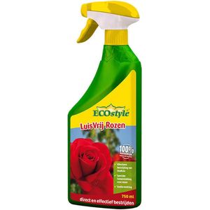 ECOstyle LuisVrij Rozen Bladluis Bestrijdingsmiddel Spray - Speciale Samenstelling voor Rozen - ook voor Luizen, Tripsen en Witte vliegen - 750 ML