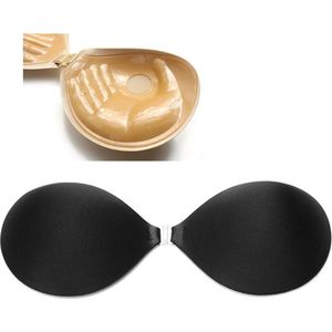 Sara Sho / Plak BH / Plak BH  HandLifting/Onzichtbare Push Up Bh Zelfklevende / beha Backless Strapless / Gel sticky Solid -Cup- B - Model XL  /Beige -Topkwaliteit