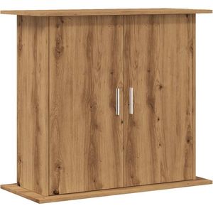 vidaXL - Aquariumstandaard - 81x36x73cm - bewerkt - hout - artisanaal - eikenkleur