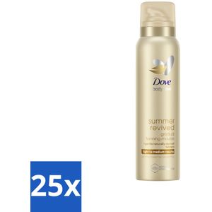 25 x Dove Body Love Zelfbruinende Mousse - Summer Revived - Light-Medium - 150 ml - Stralende Huid - Natuurlijke Bruining