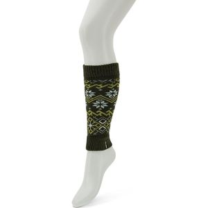 Bonnie Doon Beenwarmer Unisex Winter Time Kort 30cm Olijf Groen Noors Patroon Boottop 100% Acryl - Winters Patroon - Mode - Geen Sneeuw In Schoenen - Warm - Elegant - Dames - Jeugd - Comfortabel - Olijf Groen - Olive - 1 Paar - BP231789.304