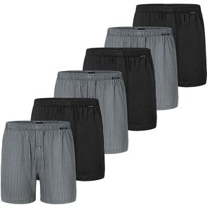Schiesser Heren boxershort 6 pack Singel-Jersey