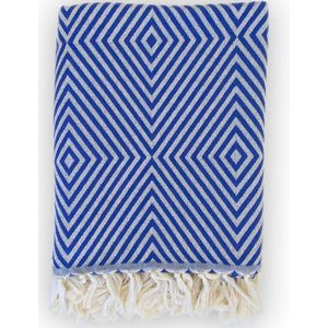 Lantara Oslo Deken Plaid Wol - Cobalt Blauw - 120x150cm