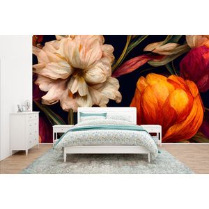 Bloemen - Planten - Kleuren - Wit - Behangpapier