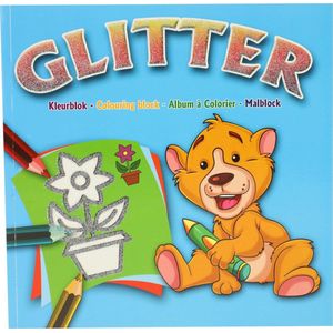 Toi-toys Kleurboek Glitter Meisjes 40 Pagina's Blauw