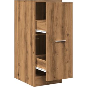 vidaXL - Apothekerskast - 30x41x77,5 - cm - bewerkt - hout - artisanaal - eikenkleur