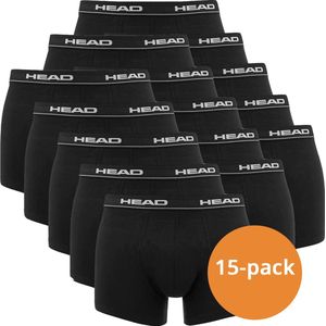 HEAD - Boxershorts Basic - Zwart - 15-Pack - Heren Boxershorts