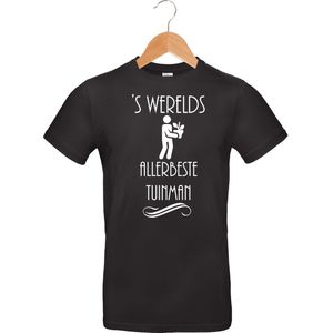 Mijncadeautje T-shirt - 's Werelds beste Tuinman - unisex Zwart (maat XXL)