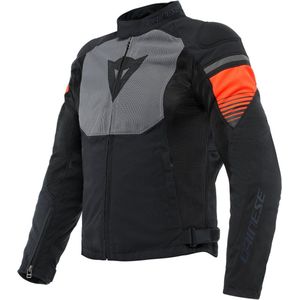 Dainese Air Fast Tex Jacket Black Gray Fluo Red 58 - Maat - Jas