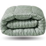 Zelesta - Wonderbed - Dekbed zonder Overtrek - Olive Stitches - 200x200 - Wasbaar Dekbed - 2 in 1