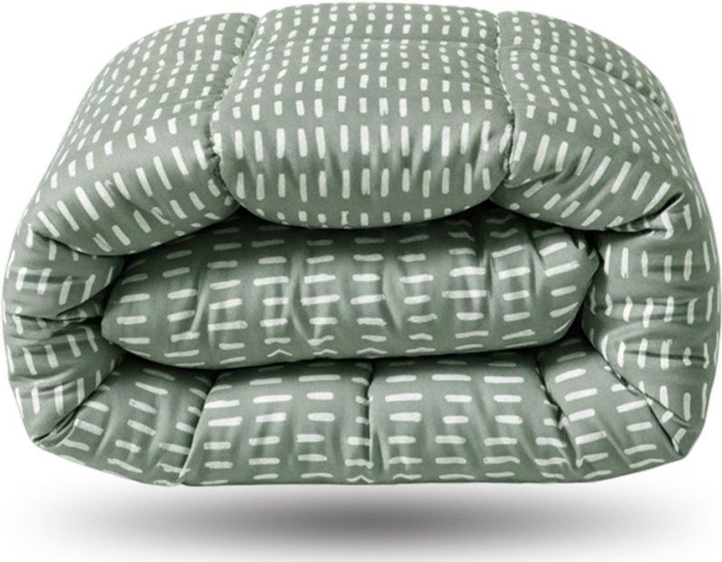 Zelesta - Wonderbed - Dekbed zonder Overtrek - Olive Stitches - 200x200 - Wasbaar Dekbed - 2 in 1