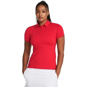Under Armour Golf Tee To Green Korte Mouw Poloshirt Voor Dames Rood M