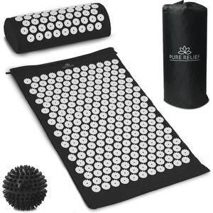 Spijkermat Set met Speciaal Kussen - XL Acupressuur Massagemat met Acupunctuur Drukpunten - Inclusief Gratis Spijkerbal