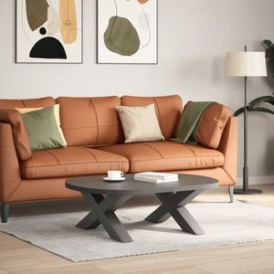 vidaXL Salontafelpoten X-vormig staal antraciet Salontafel Potten - Tafelpoten - X-vormige Tafelpoten - Zwarte Tafelpoten - Metaal Tafelpoten