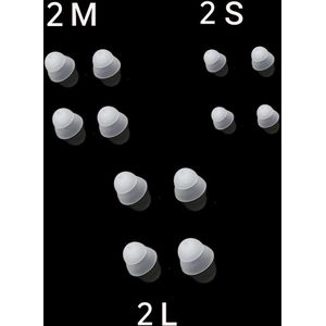 WK 2 paar grote L + 2 paar maat M + 2 paar maat S reserve oordopjes voor Gehoorapparaat - Gehoorapparaat accessories