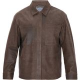 DreiMaster - Leren Jas - Zwart - Met Klassieke Kraag en Lange Mouwen