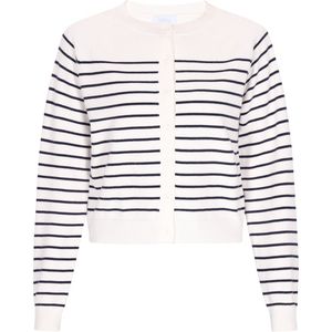 usha BLUE LABEL - Gebreid Vest - Zwart/Wit - Lange Mouw