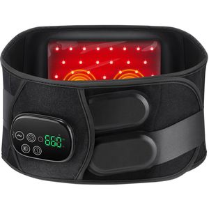 Warmteband - Infrarood Warmtegordel – Verwarmde Rugband - Elektrisch verwarmingskussen voor de taille - Draadloze verwarmde rugband - Touchscreen voor verlichting van pijn in de onderrug - 5000 mAh-batterij - Zwart
