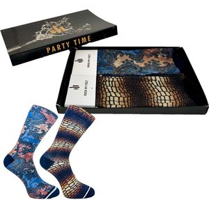 Sock My Feet geschenkdoos sokken heren 39 42 - cadeau voor man - duurzaam - naadloos - Paisley Viper