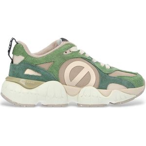 No Name - Krazee Runner - Leren Schoenen - Groen - Casual