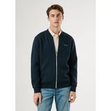 Pepe Jeans - Macbeth - Bomber Sweatshirt - Marineblauw - Katoen/Polyester