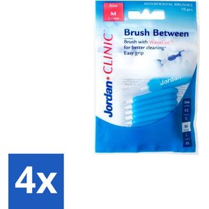 4 x Jordan - Between M - Interdentale ragers - 0.6 mm - 10 Ragers - Interdentale Ragers - Tanden Reinigen - Tandplak Verwijderen - Mondhygiëne - Tandenborstel