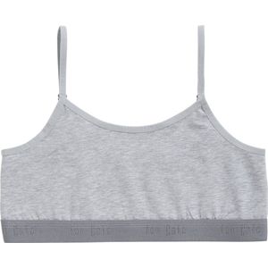 Basics crop top spaghetti light grey melee voor Meisjes | Maat 146/152