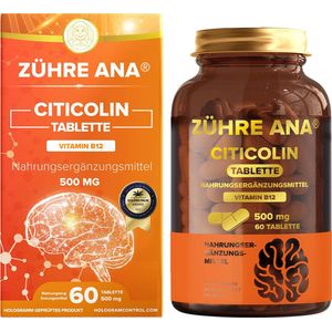 Zühre Ana Citicoline 500 mg 60 tabletten voedingssupplement, met vitamine B12