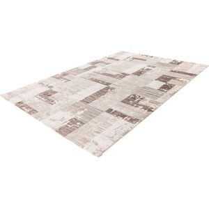 Pierre Cardin Lalee vloerkleed modern trendy hotelsjiek laagpolig karpet vervaagd 120x170 cm Taupe terra