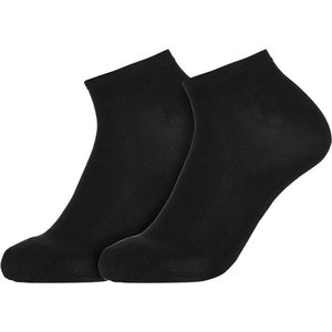 Bonnie Doon Bamboe Sneakersokken Heren Zwart maat 40/46 - 2 paar - Licht, Ademend, Soepel - Zeer Comfortabel en Zacht - Zakken niet af - Korte sokken - Bamboo Viscose Rayon - Antibacteriële Werking - Milieubewust - Black - OL0420992.101