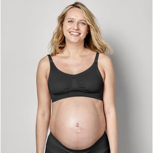Medela Keep Cool bh – Naadloze voedingsbh – Zwangerschapsbh met 2 ademende zones – Soft Touchmateriaal – Zwart – XL