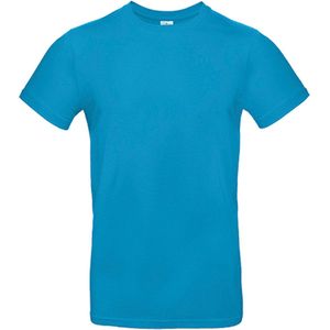 2-Pack herenshirt 'E190' met ronde hals B&C Collectie Atollblauw maat XL