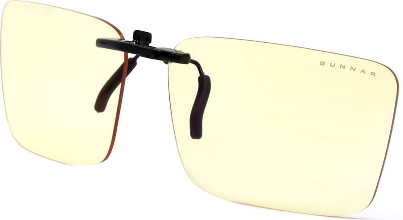 GUNNAR Gaming- en Computerbril - Clip On, Amber Tint - Blauw Licht Bril, Beeldschermbril, Blue Light Glasses, UV Filter