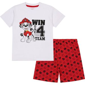 Paw Patrol Marshall - Jongenspyjama met korte mouwen, Wit-rode zomerpyjama / 128