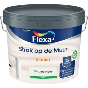 Flexa - Strak op de Muur Binnen Muurverf Mat - Wit Citroengras - Mengverf - 10 Liter