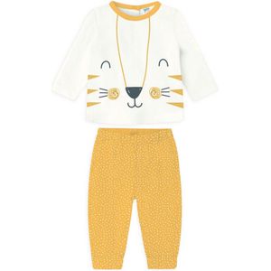 Yatsi - unisex baby set - white yellow - unisex baby setje - prematuur - maat 48