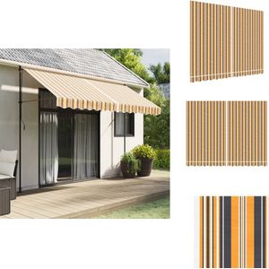 vidaXL Vervangingsdoek - Vervangingsdoeken - Vervangend Luifeldoek - Luifel - Vervangingsdoek voor luifel gestreept 3,5x2,5 m meerkleurig
