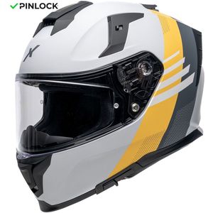 Motor Integraal Integraalhelm MIRAGE PRYSM Grey/Yellow mat XS van MOTOBLOUZ