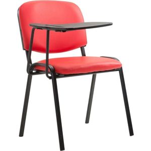 Kunstlederen stoel - Bureau - Klaptafel - Handig - Kunstleer - Rood