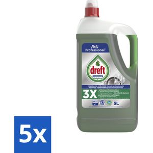 Dreft Professional - Vloeibaar Afwasmiddel - Regular - 5 L - Bulkverpakking - 5 stuks