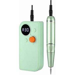 Elektrische Nagelfrees - Nagelfrees Complete Set - Elektrische Nagelvijl 30000 RPM - Nagelvijl Elektrisch - Draagbare elektrische nagelboormachine - met 6 boortjes en schuurkop - Groente