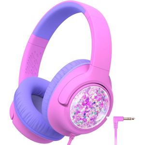 Koptelefoon kinderen met draad - Kinderkoptelefoon - Bedrade hoofdtelefoon - Veilig volume - School - Tablet - Laptop - Reizen - Muziek luisteren