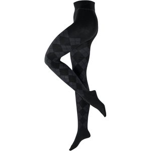 Burlington Dames Panty Elegant Essence W Ti katoen gedessineerd 1 paar, Zwart Black 3000, 36-38