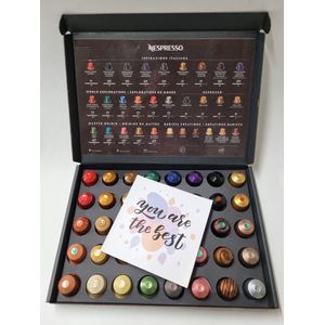 Nespresso & Starbucks Koffie Proeverij Pakket groot 40 stuks verschillende smaken met Mystery Card 'You are the Best' met persoonlijke (video) boodschap | Verjaardag | Sinterklaas | Kerstpakket | Vaderdag | Moederdag | Jubileum | Valentijnsdag