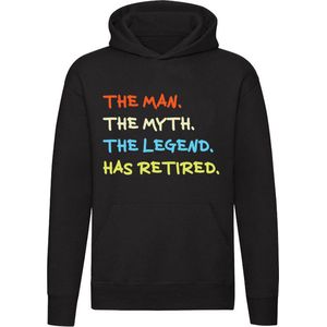 The Man. The Myth. The Legend. Has Retired. | pensioen | gepensioneerd | senioren | Oude van Dagen | Unisex | Trui | Hoodie | Sweater | Capuchon