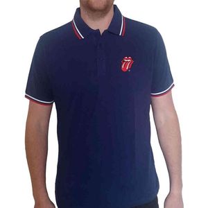 The Rolling Stones - Classic Tongue Polo shirt - S - Blauw