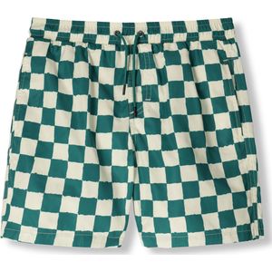 Beachlife Checkerboard Swimshort Zwemkleding Jongens - Groen - Maat 98/104