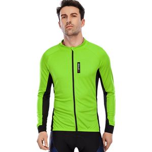 MEETEU Cycling Fietsshirt Heren - Lange Mouw - Wielershirt-Groen-XXXL